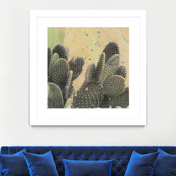 \"Desert Dreams Ii\" Matted and Framed White 36x36 Wall Art
