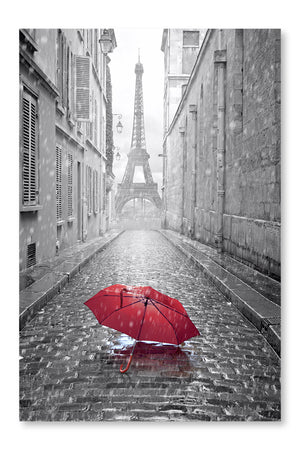 Eiffel Tower View From The Street Of Paris 24x36 Wall Art Frame And Fabric Panel