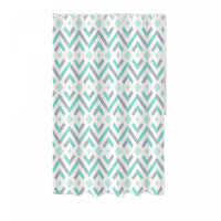 14pc Set Peva S. Curtain 12 Hooks and Bathmat Geo Diamond Shower Curtains