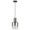 Henley 1-Light Satin Black and Smoke Glass Pendant