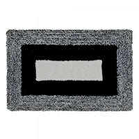 Microfibre Border Bathmat Black 20 x 32 Bathmat