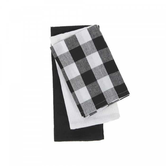 Kitchen Towel Set of 3 Pcs White Buffalo - Set of 2 Kitchen Linen