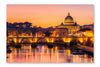 Rome, Italy With St Peter Basilica Of The Vatican 24x36 Wall Art Frame And Fabric Panel