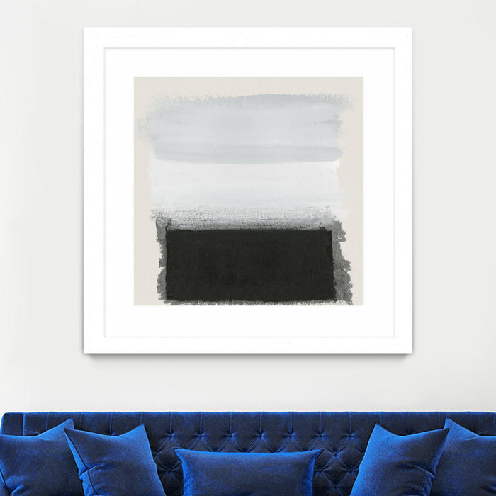 \"Star Night Interlude\" Matted and Framed White 36x36 Wall Art