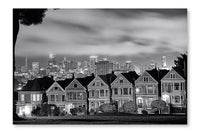 San Francisco Skyline From Alamo Square 24x36 Wall Art Frame And Fabric Panel