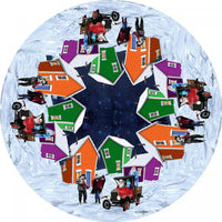 Polyester Digital Print Tablecloth Santa's Helpers 54 x 72