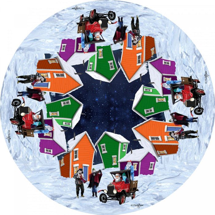 Polyester Digital Print Tablecloth Santa's Helpers 54 x 72