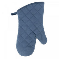 Quilted Oven Mitt Blue 7.5