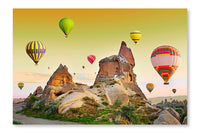 Hot Air Balloons In Cappadocia 16x24 Wall Art Frame And Fabric Panel