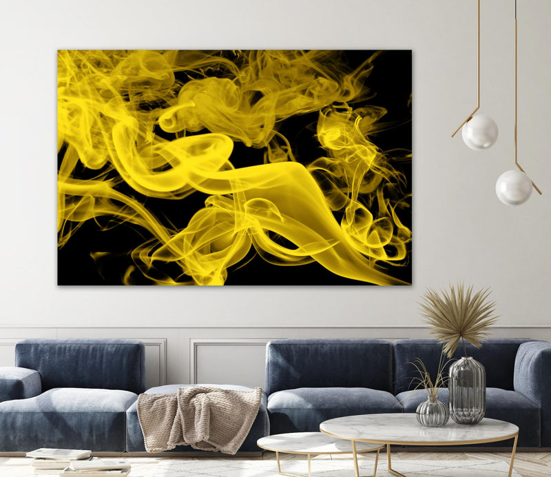 \"Yellow Smoke\" Giant Art 72x48 Wall Art