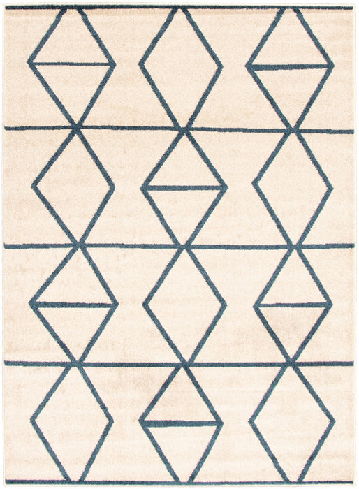 Anandi Ivory-Blue Area Rug - 5'3\" x 7'3\"