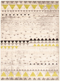 Raja Ivory-Green Area Rug - 5'3