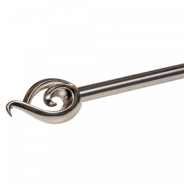 16/19mm Metal Drape Pole Set Orifice - Nickel