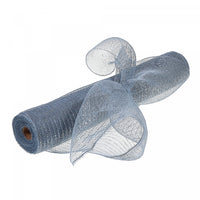 Mesh Ribbon Silver with Silver Stripes 21