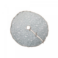 Swirly Snowflake Fleece Tree Skirt Silver Christmas Tree