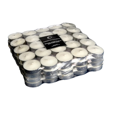 100 Pk Unscented Tealights White Candle|Paquet de 100 bougies chauffe-plats blanches non parfumées