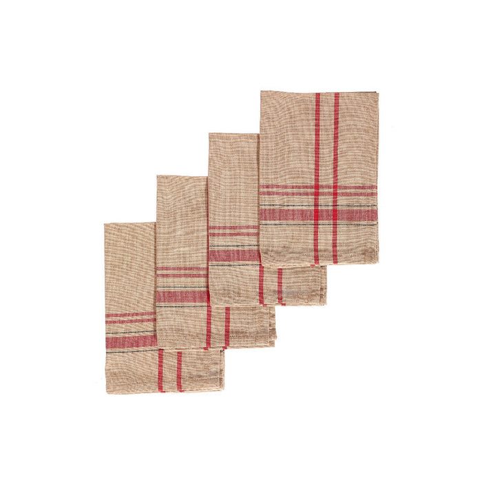 French Border Napkin Set of 4 Taupe