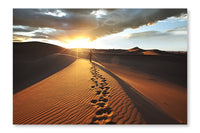 Hike In Desert 28x42 Wall Art Frame And Fabric Panel