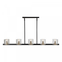 Salinas Black & Brass 5-Light Island Light