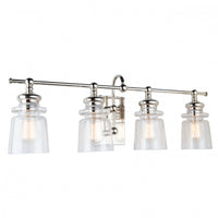 Castara 4-Light Silver Bathroom Wall Light