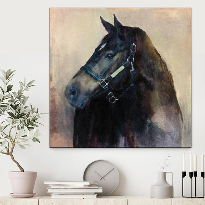 \"Ritzy\" Canvas Framed Black 20x20 Wall Art