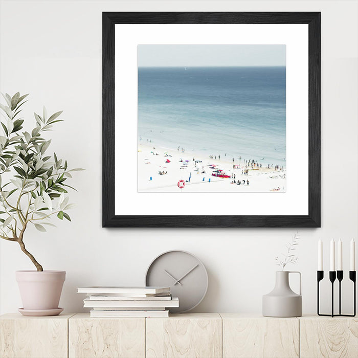 \"Sesimbra Ii\" Matted and Framed Black 30x30 Wall Art