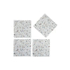 4 Pc Square Glass Coasters Terrazzo