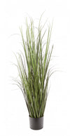 Artificial 47\" Grass Indoor And Outdoor In Black Pot