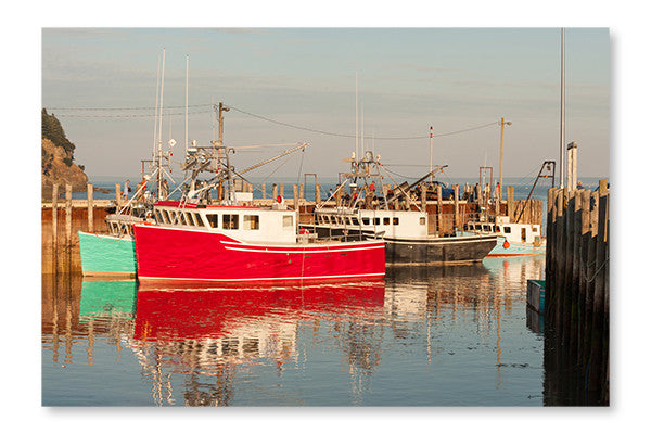 Lobster Trawlers 28x42 Wall Art Frame And Fabric Panel