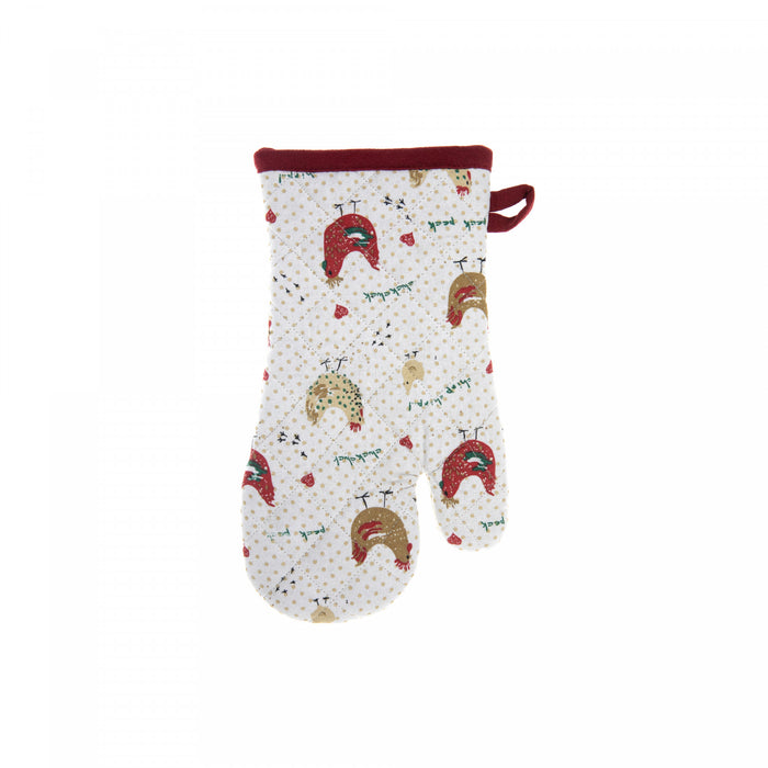 Cotton Oven Mitt Farmhouse Chicken - Set of 4 Kitchen Linen