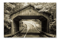 Covered Bridge 24x36 Wall Art Frame And Fabric Panel