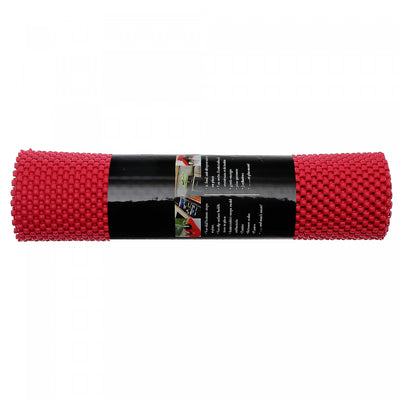 Anti Slip Pvc Mat Red 12" x 59" - Set of 6 Kitchen Storage|Tapis antidérapant rouge de 12 po x 59 po en PVC - ensemble de 6 articles de rangement pour la cuisine
