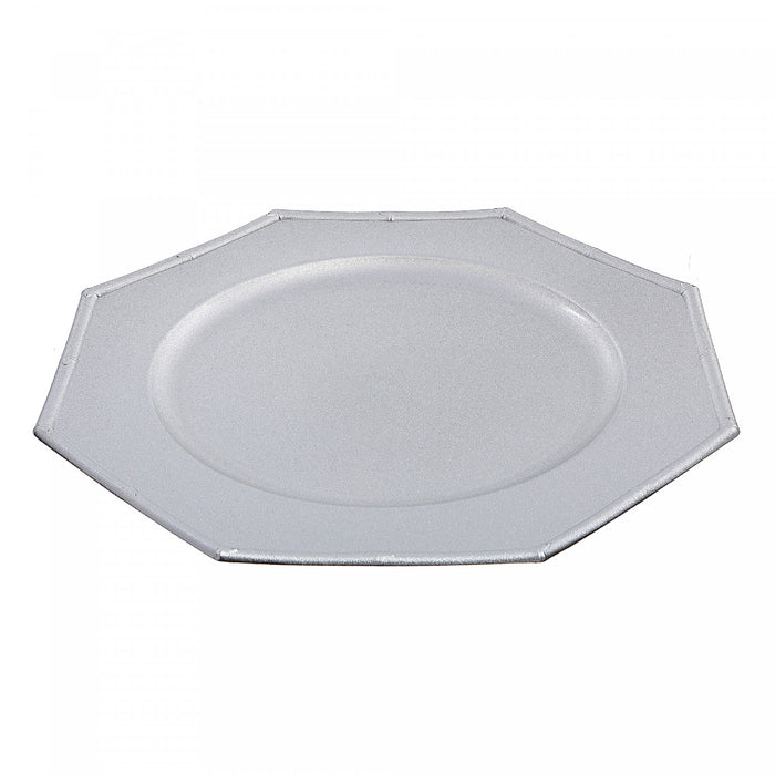 Charger Plate Octagon Silver 13\" - Set of 6 Dinnerware