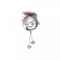 Metal Round Tree Ornament Silver - Set of 6 Christmas Ornaments