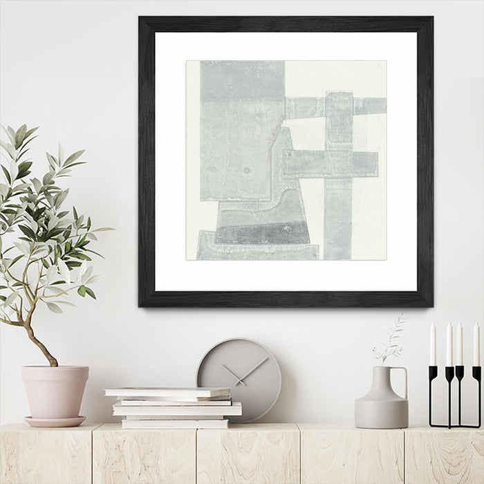 \"Orien\" Matted and Framed Black 36x36 Wall Art