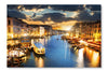 Grand Canal At Night, Venice 24x36 Wall Art Frame And Fabric Panel