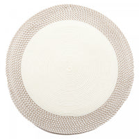 Vinyl Round Placemat with White Border - Set of 12