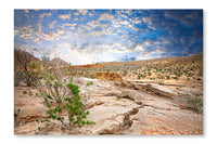 Semi Desert Scenery 24x36 Wall Art Frame And Fabric Panel