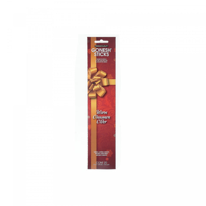 Gonesh Stick 20 Sticks Warm Cinnamon Cider - Set of 8 Incense Sticks