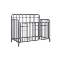Little Seeds Ivy 3-in-1 Convertible Metal Crib - Grey 