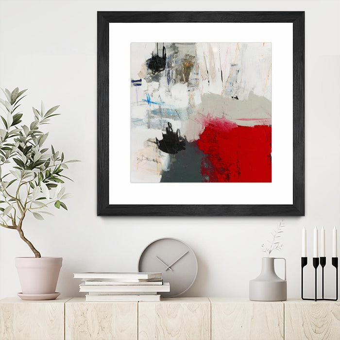\"The Mountain Comes To You\" Matted and Framed Black 36x36 Wall Art