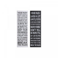 Canvas Wall Art House Rules Assorted - Set of 2 Wall Decor