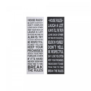 Canvas Wall Art House Rules Assorted - Set of 2 Wall Decor