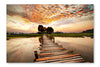 River On Sunset 24x36 Wall Art Frame And Fabric Panel