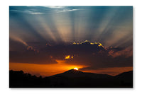 Sunrise Over Mountain 24x36 Wall Art Frame And Fabric Panel