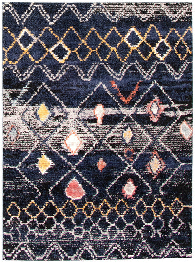 Makondo Classic Navy Blue Area Rug - 8'0" x 10'0"