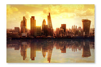 London Sunset 28x42 Wall Art Frame And Fabric Panel