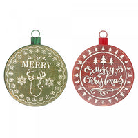 Round Ornament Hanger with Engravings - Set of 2