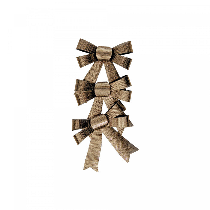 3pc Shiny Bows Gold - Set of 6 Giftwrap