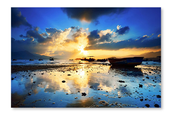 Mirror Reflection Of The Sky 24x36 Wall Art Frame And Fabric Panel